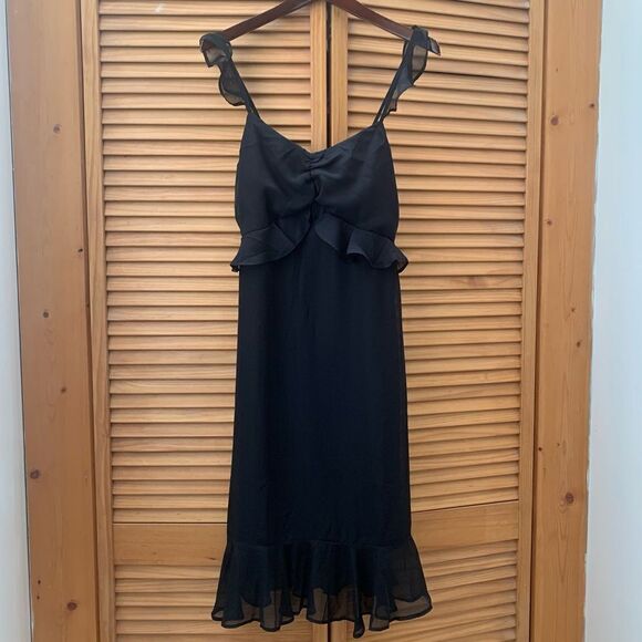 Lulu’s Black Midi Flowy Dress Small - Picture 1 of 5